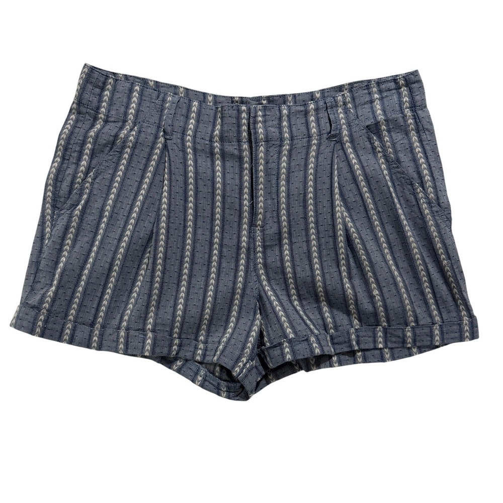 Jolt Blue Striped Cotton Shorts‎ High Rise Pockets Size 9